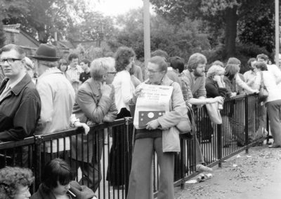 Selling Irish Democrat in Hyde Park, Jane Tait